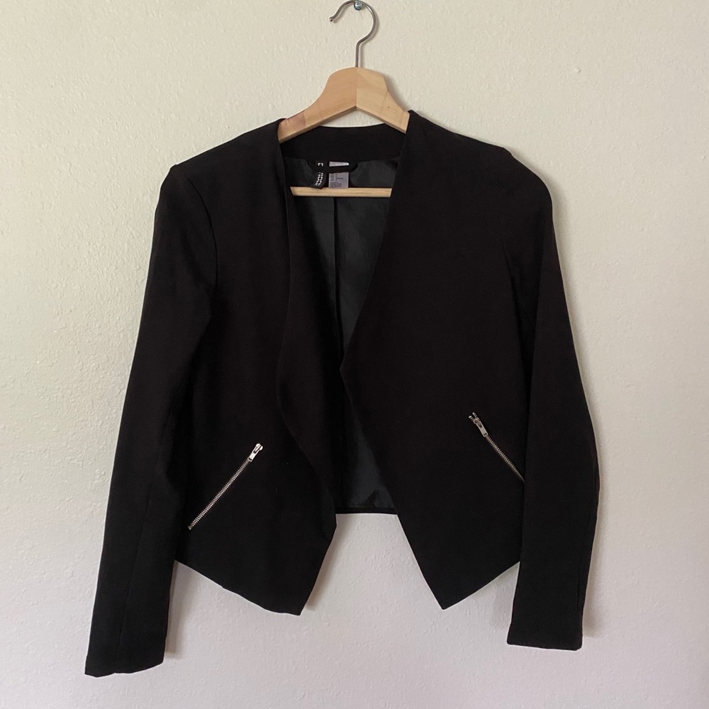 H&M blazer with zipper detail